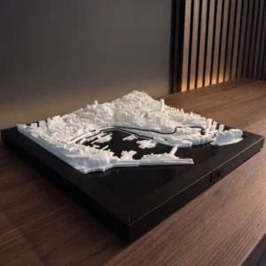 3d-model-okruh-monako-f1-ramcek 3D model okruhu v Monaku s prístavom Monte Carlo na drevenej komode